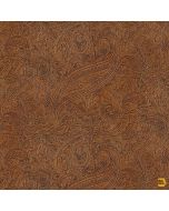 Wild Horses: Tooled Leather Paisley - Timeless Treasures Fabric west-cd3864 leather