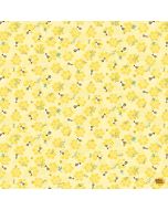 Honey Bear: Bee on Honey Combs - Timeless Treasures Fabric kidz-cd3490 yellow