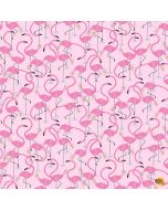 Alphabet Soup: Flamingle -- Dear Stella Fabric stella-d2887 pink