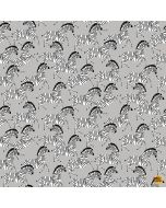 Alphabet Soup: Zebra Crossing -- Dear Stella Fabric stella-d2889 fog