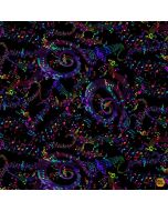 Jazz Fusion: Twisted Spiral Music Notes -- Timeless Treasures Fabrics music-cd2234 black