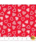 Sweet Love: Valentines Red - Northcott/Patrick Lose Fabrics 10512-24