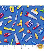 Cooper Construction: Tools Blue - Northcott/Patrick Lose 10616-45