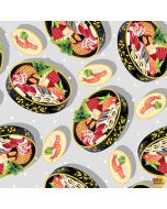 Soho Sushi: Bento Boxes Gray -- Blank Quilting 1591-90 