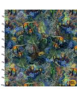 Call of the Sea: Fish -- 3 Wishes Fabrics 17989 multi -- 2 yards remaining