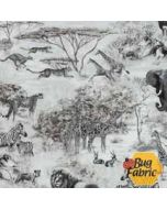 Wild: Wildlife Scenic Grey - Timeless Treasures wild-c9270 grey - 2 yards 22" + FQ remaining