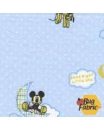 Disney: Mickey Good Night: Light Blue (Flannel) - Springs 41891flan - 1 yard 8" remaining