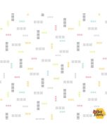 Lower The Volume: Spaced Grid White -- Blank Quilting 1935-01