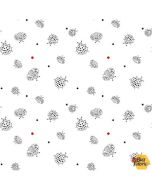 Lower The Volume: Ladybugs White -- Blank Quilting 1942-01