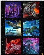 Sci Fi: Space Travel Panel (43" x 54" -- approx 1.5 yards) -- In The Beginning Fabric 1sci-1