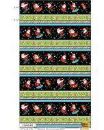 Extreme Santa: Santa Border -- Northcott Fabrics 25438-99
