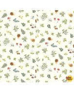 Woodland Babes: Tiny Toss Cream Multi - Northcott Fabrics dp27171-11 