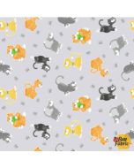 Kitty the Cat: Kittens Light Gray -- Susy Bee Fabrics 20392-150