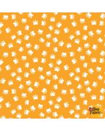 Kitty the Cat: Paw Prints Orange -- Susy Bee Fabrics 20393-430