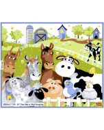 Barnyard Blues: Play Mat Denim (1 yard panel)-- Susy Bee Fabrics 20417-760
