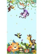 Jungle Friends: Double Border Light Blue -- SusyBee 20442-710 