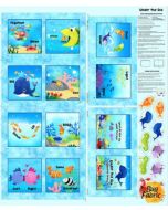 Under the Sea: Storybook Panel (1 yard) -- SusyBee Fabrics sb20446-999 multi