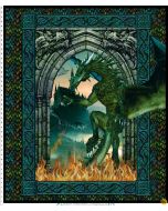 Emerald Reign Dragons: Dragon Panel (1 yard) - In The Beginning Fabrics 20drg-1