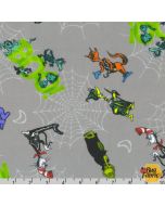 Halloween Growls, Yowls, and Howls: Dr. Seuss Characters on Gray Spiderweb - Robert Kaufman ADED-21642-282
