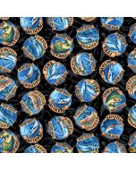 Reel Fun: Fish Emblems Black -- Blank Quilting 2390-99
