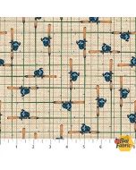 Hooked: Fishing Rods Beige Multi -- Northcott Fabric 24465-12 - 2 yards 29" + FQ remaining