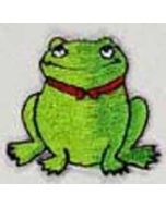 ABC: Frog with Red Tie Embroidery (1 1/2 x 1 3/8) - ABC Embroidery 6798a