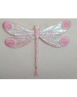 ABC: Pink Dragonfly Embroidery (2 3/4 x 3 3/8) - ABC Embroidery 6035c