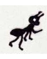 ABC: Black Ant Embroidery  (1 x 1 1/4) - ABC Embroidery a5368