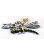 Button: Cherub on Dragonfly (2 x 3/4) - Susan Clarke Originals be-505 - 1 remaining