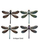 Button: Dragonfly Antique Gold (1 3/4 x 2) - Susan Clarke Originals sd-944