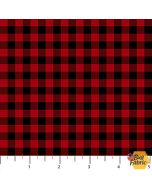 Santa's Tree Farm: Buffalo Check Red Black -- Northcott Fabrics 24738-24