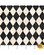 Candelabra: Harlequin Cream Black  -- Northcott Fabrics 24766-11