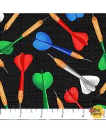 The Cave: Darts Black -- Northcott Fabrics 25001-99