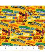 Turbo Speed: Racing Words Yellow - Northcott 25110-52