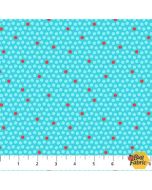 Extreme Santa: Dots Turquoise -- Northcott Fabrics 25444-64