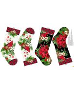 Cardinal Christmas: Christmas Stocking Panel (2/3 yard) -- Northcott Fabrics 25486-10