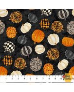 Hallow's Eve: Tossed Pumpkins -- Northcott Fabrics 27085-99 - 2 yards 26" remaining