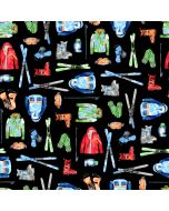 Winter Sports: Ski Equipment -- Northcott Fabrics 27238-99