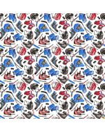 Winter Sports: Hockey Equipment -- Northcott Fabrics 27242-10