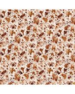 Wild and Free: Animal Skin Cream Rust - Northcott Fabric 27608-11