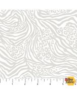 Wild One: Zebra Skin Lt Gray - Northcott Fabrics 27691-91