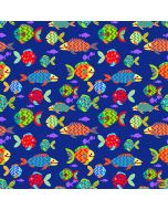 Pond Life: Fish - Blank Quilting 2961-77 Dk Blue