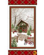 Holiday Happy Place: She Shed Panel (2/3 yard) -- Henry Glass Fabrics 299p-86