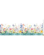 Butterfly Fantasy: Flower Border Stripe - In The Beginning Fabric 2bf1