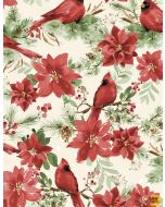 Cardinal Celebration: Large All Over Cream - Wilmington Prints 37753-237