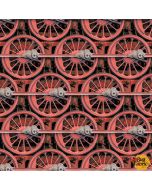 On The Right Track: Train Wheels -- Blank Quilting 3082-88 - 3 yards 1" remaining