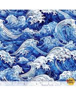 Ocean Blues: Ocean Waves Blue - QT Fabrics 30860b 