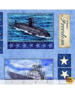 Patriot: Navy Patch Blue - QT Fabrics 30934b