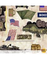 Patriot: Army Allover Tan - QT Fabrics 30937a