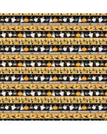 Olde Salem's Black Hat Society: Novelty Border Stripe Glow -- Henry Glass Fabrics 315g-39 multi